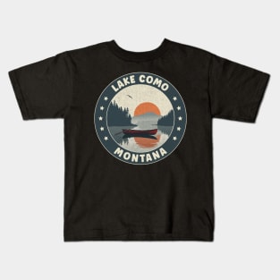 Lake Como Montana Sunset Kids T-Shirt